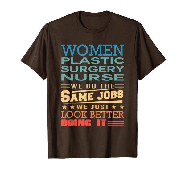 

funny vintage shirts retro plastic surgery nurse t-shirt, White;black