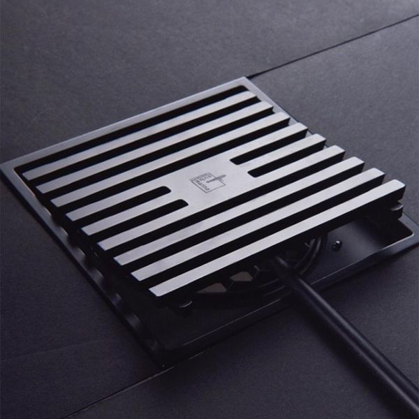 

other bath & toilet supplies black floor drain washing machine dual-purpose all copper rectangular strip odor proof cover