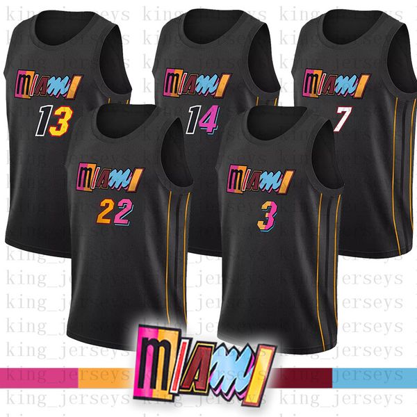 

2021 men 22 jimmy 14 tyler butler herro miamiheatmen basketball jerseys dwayne dwyane 3 wade 13 bam 7 kyle adebayo lowry, Black;red