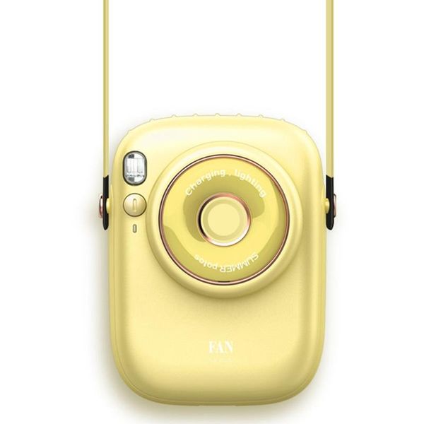 

electric fans multi-in-1 portable hanging neck fan rechargeable mini table camera-shaped wearable for outdoor sports office 95ac