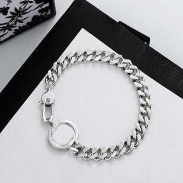 

love bracelet bangles mens chain womens titanium steel fashion charm silver bracelets trend street hip hop neutral style with box, Black