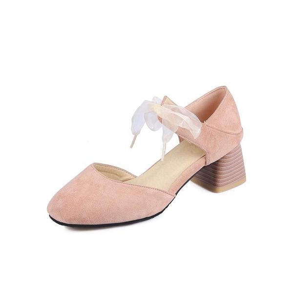 

dress shoes big size lace up decorative single ladies high heels women woman pumps, Black