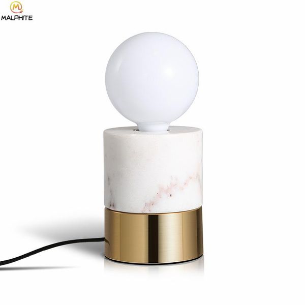 

table lamps nordic golden iron lamp living room bedroom modern led light home deco bedside marble luminaria