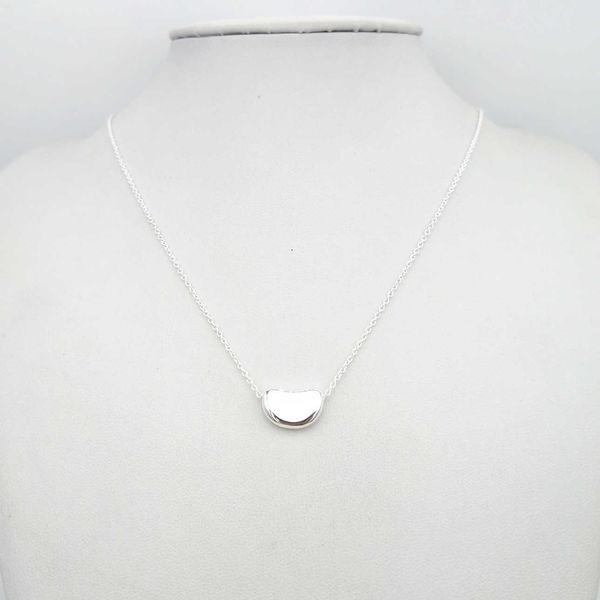

sterling silver 925 classic fashion rose gold lady bean necklace jewelry holiday gift 210621