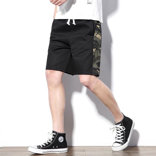 

men's shorts mens cargo camouflage fashion male casual beach sports joggers summer sportswear bottom sweat pants plus size, White;black