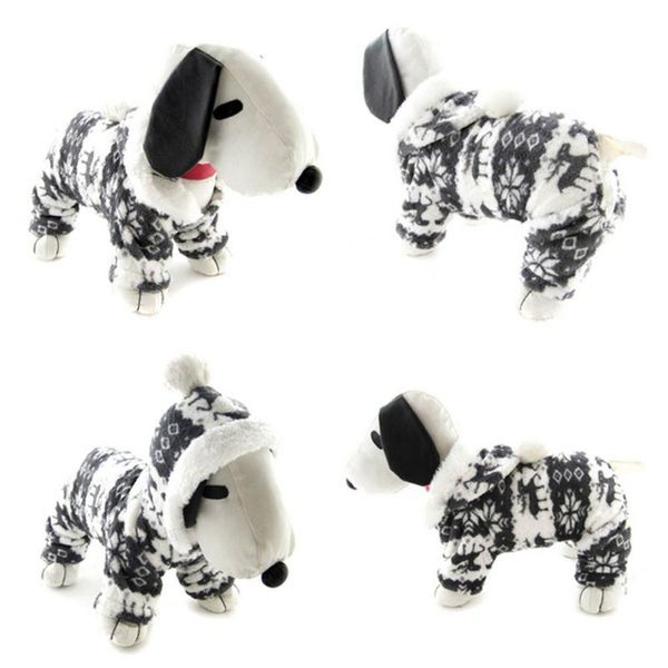 

dog apparel small cat pet doggie puppy winter coat fleece snowflake clothes costume