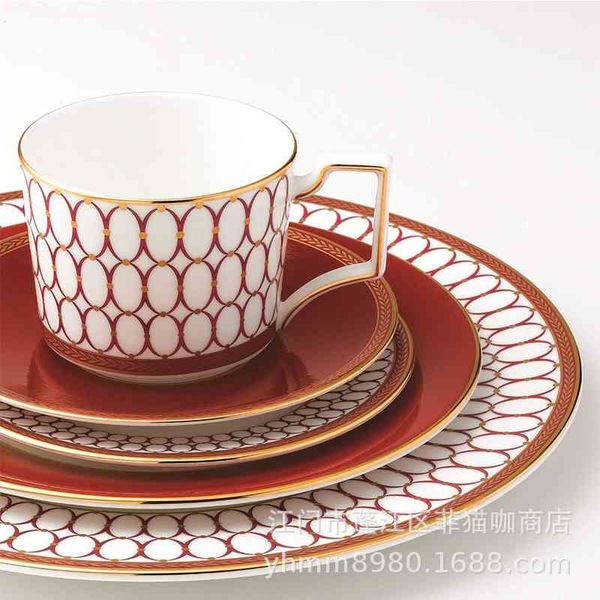 

uk wed gold powder age bone china european coffee cup soup main meal steak plate set tableware