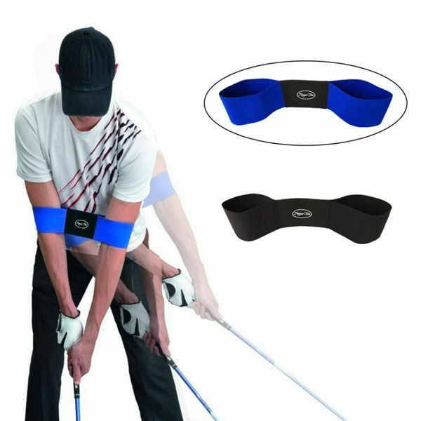 

golf training aids swing trainer elastic arm band belt practice for beginners posture motion correction accessories