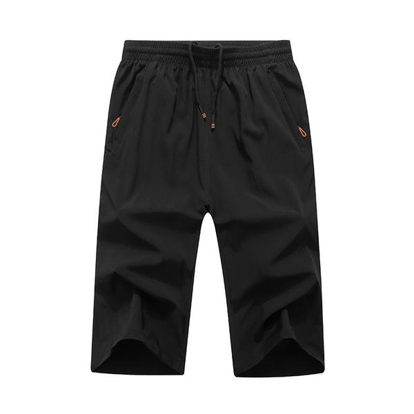 

movement seven breeches loose thin summer black shorts mens elastic fabric very large size -6xl 7xl 8xl 9xl, White;black