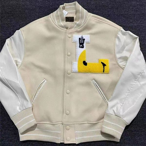 

2021 new kapital cardigan baseball of men's women 1:1 leather jacket streetwear jackets uh6u, Black;brown
