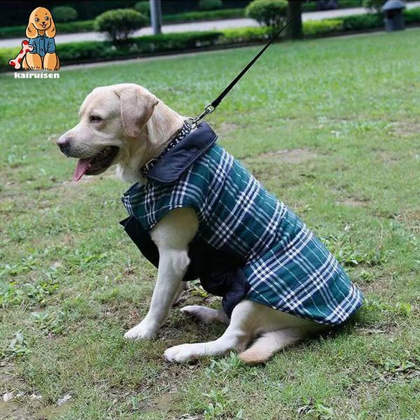 

dog apparel checker cotton suit pet clothes autumn winter wearable thicker comfort warmth plaid