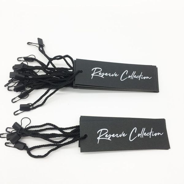 

custom hang tag for clothes sewing notions garment swing tickets shoes clothing tags bag hanging ticket, Black