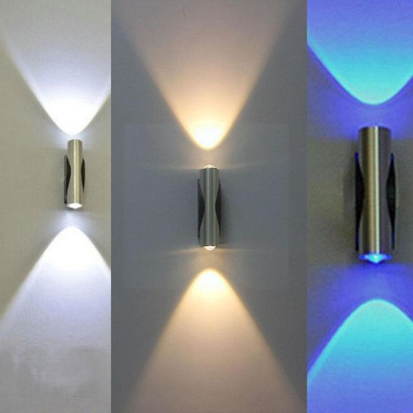 

outdoor wall lamps 2 pcs 2w narrow beam waterproof light corridor balcony spot down fence up lamp column exterior s4g3