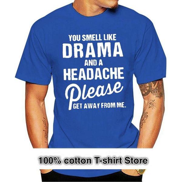

men's t-shirts men t shirt you smell drama women tshirt, White;black