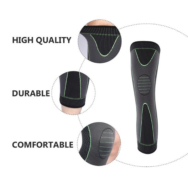 

elbow & knee pads breathable long brace durable sleeve for men, Black;gray
