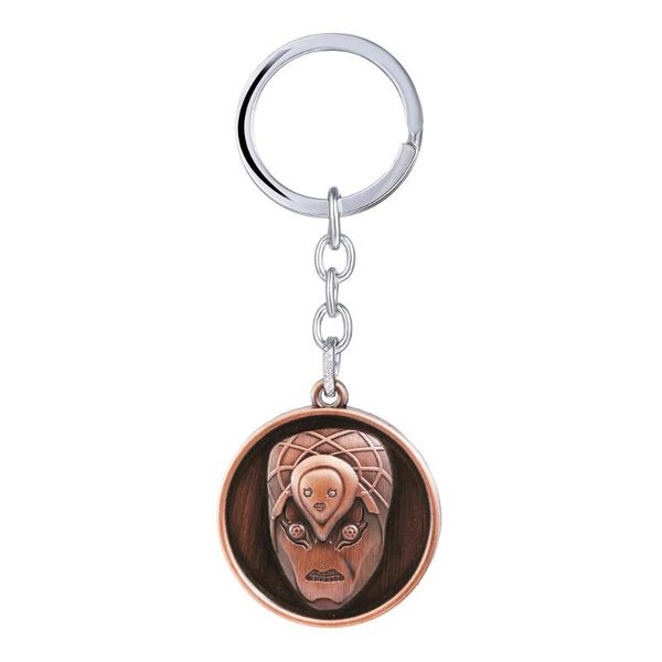 

keychains jojos bizarre adventure keychain for men anime figure king crimso key chain women metal vintage ring car jewelry llaveros, Silver