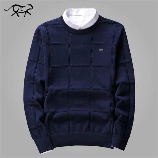 

solid color sweaters men o neck pullover men long sleeve men's sweater casual dress male brand cashmere check knitwear man pull 201022, White;black