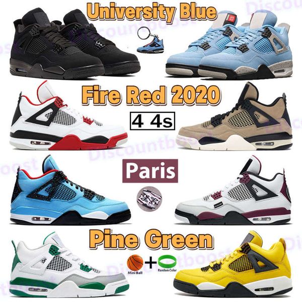 

fire red 4 basketball shoes men women 4s sports sneakers university blue metallic purple pine green cactus jack tour yellow black cat