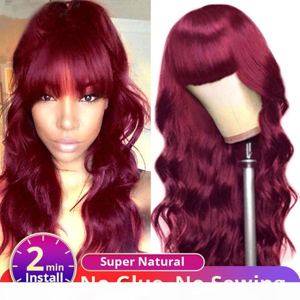 

ishow brazilian human hair wigs with bangs peruvian body wave none lace wigs indian hair malaysian body wave, Black;brown