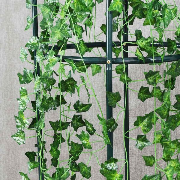 

decorative flowers & wreaths 12pcs 220cm artificial green ivy vine leaf fake garland plant foliage home wedding decoration