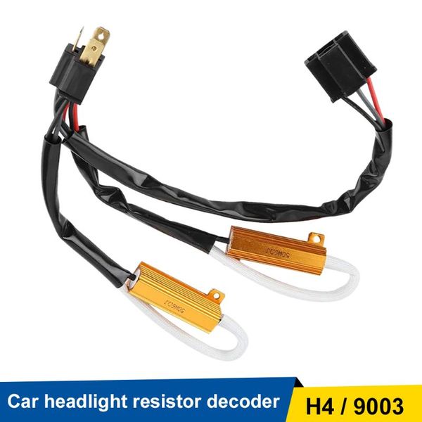 

car headlights led headlight bulbs canbus decoder h4/9003 hid 50w 6ohm/8ohm lamp error canceler dual-relays h/l beam load resistors