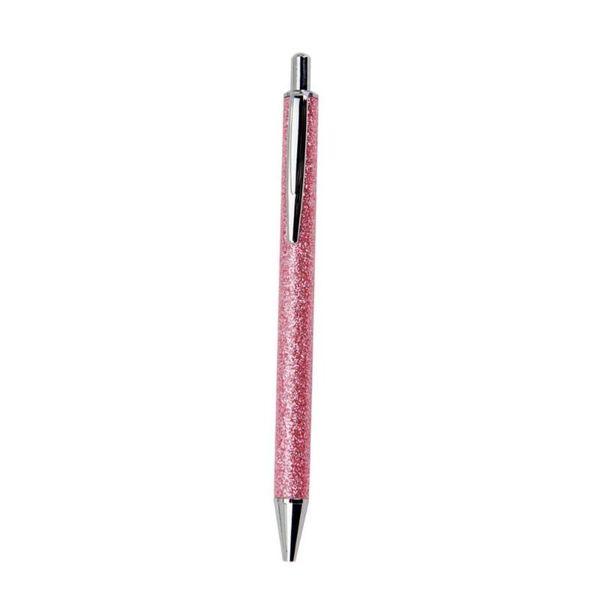 

creative gold powder beat pen advertising gift pen high-grade wrapper metal push ball office gift, Blue;orange