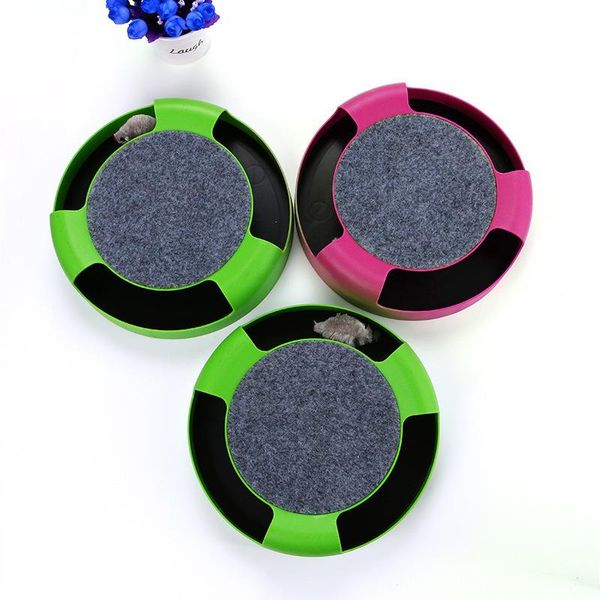 

cat toys puzzle play board mimi scratching mouse toy plastic shadowless turntable supplies