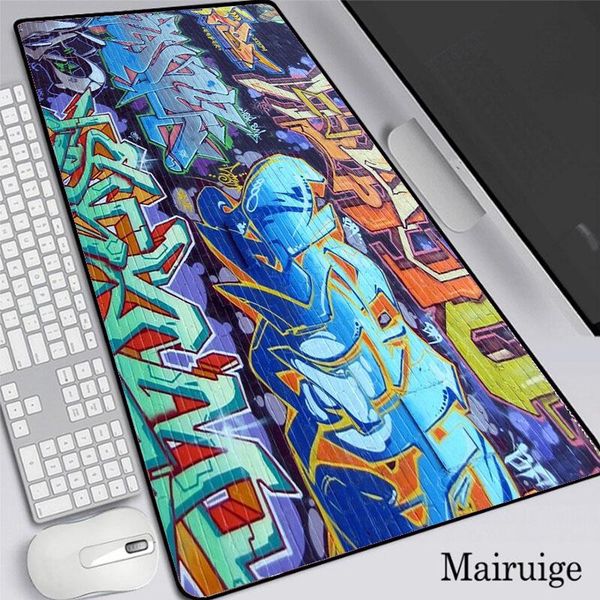 

mouse pads & wrist rests 400x900mm graffiti art natural rubber gaming computer pad gamer locking edge keyboard xxl desk mat pc mice mats