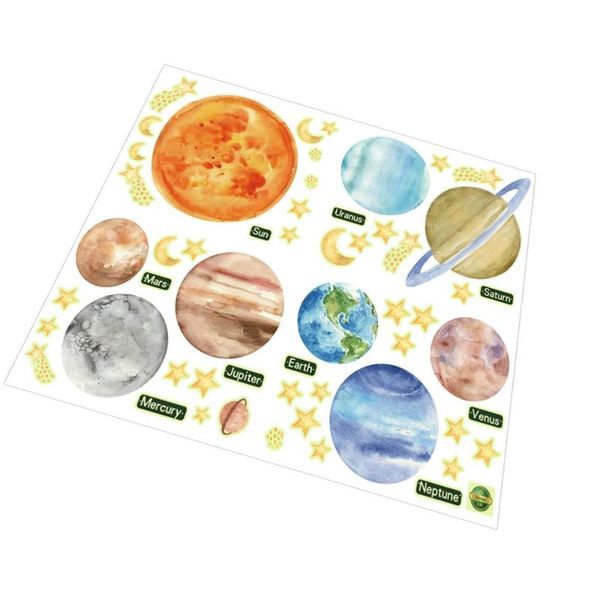 

wall stickers 1 set luminous self-adhesive decals universe planet
