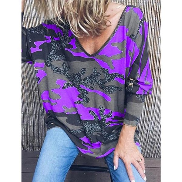 

women's t-shirt camouflage t shirt women personality fashion tshirt autumn 2021 harajuku aesthetics long sleeve black female, White