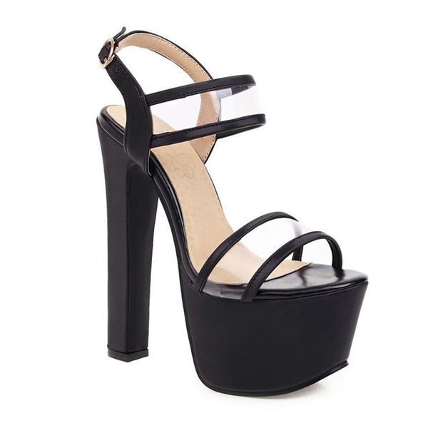 

sandals 2021 platform women fish toe black beige green super high heels model t station 16cm stage catwalk