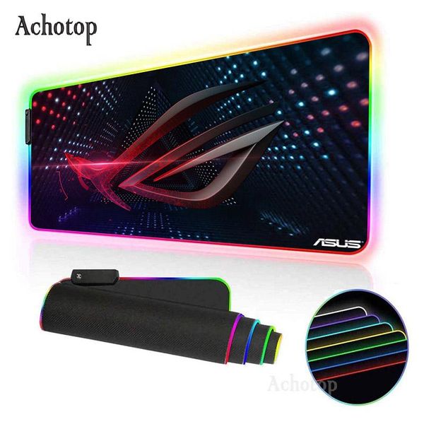 

mouse pads & wrist rests gaming pad rgb asus large gamer big mat computer mousepad rog led backlight xxl surface mause keyboard desk
