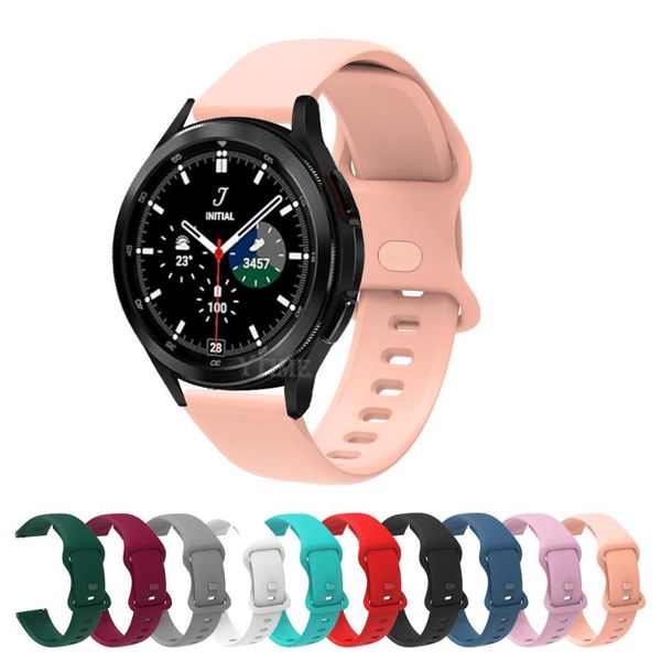 

watch bands for samsung galaxy 4 44mm 40mm watchband band classic 42mm 46mm correa 20mm silicone strap, Black;brown