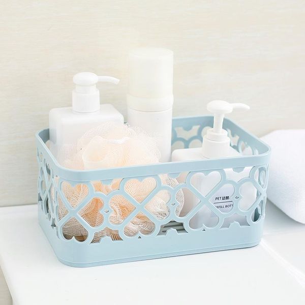 

bathroom storage & organization simple porous desk organizer plastic snacks toy box cosmetic basket