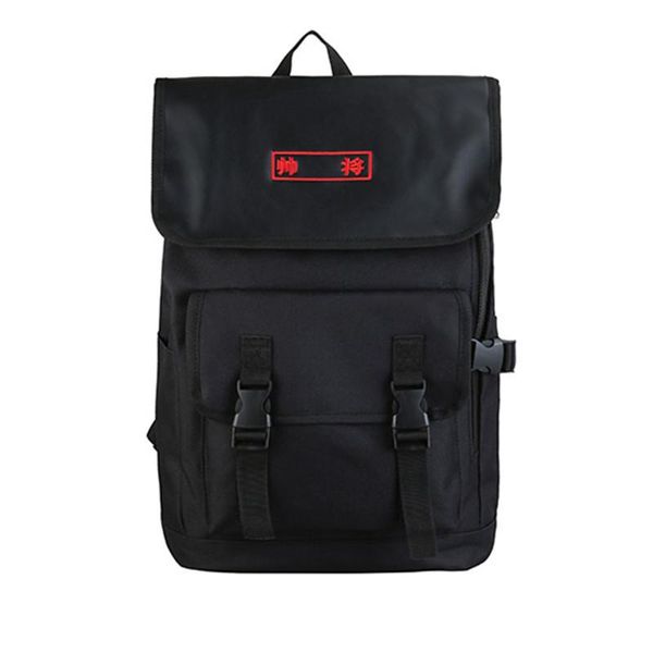 

backpack large capacity fashion youth backbag trending school bag black personality oxford cloth durable