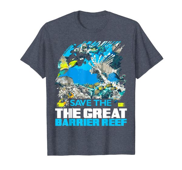 

save the great barrier reef australia conservation t-shirt, White;black