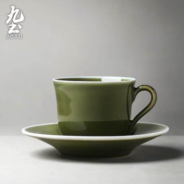 

cups & saucers handmade vintage coffee cup small japanese style household saucer ceramic zestaw kawowy kitchen dining bar ef50cs