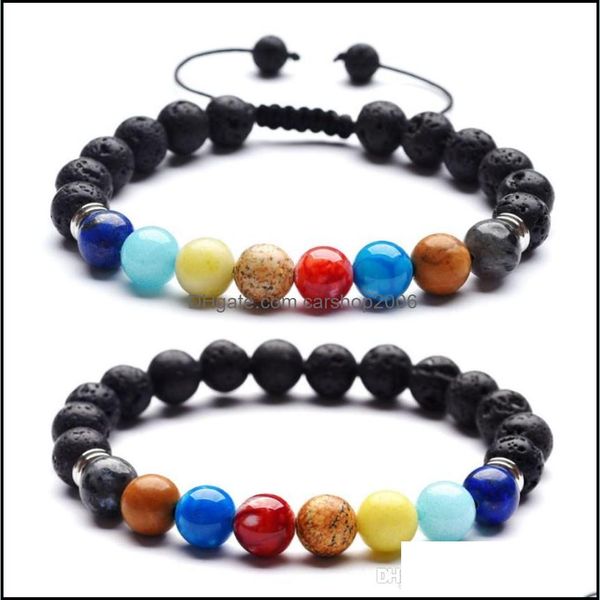 

beaded, strands bracelets jewelrynatural stone bracelet men and women essential oil diffuser fragrance lasting yoga wrist jewelry drop deliv, Black