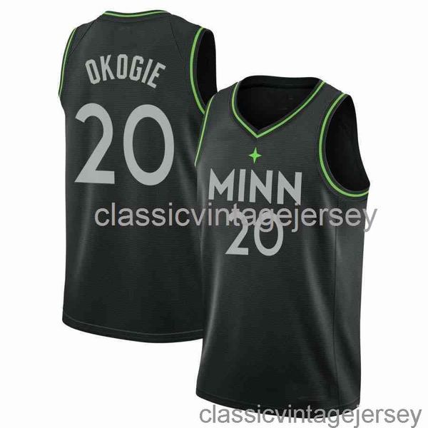 

josh okogie #20 75th anniversary swingman jersey stitched mens women youth xs-6xl basketball jerseys, Black