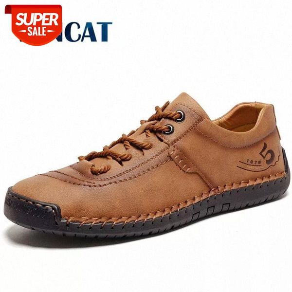 

men's casual shoes men leather loafers flat handmade breathable moccasins designer style walking shoes comfortable sneakers #zv9f