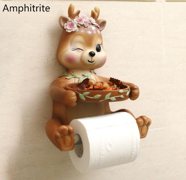 

tissue boxes & napkins nordic resin roll creative paper support deer rack sika frame fabric box non-perforated bathroom decorations