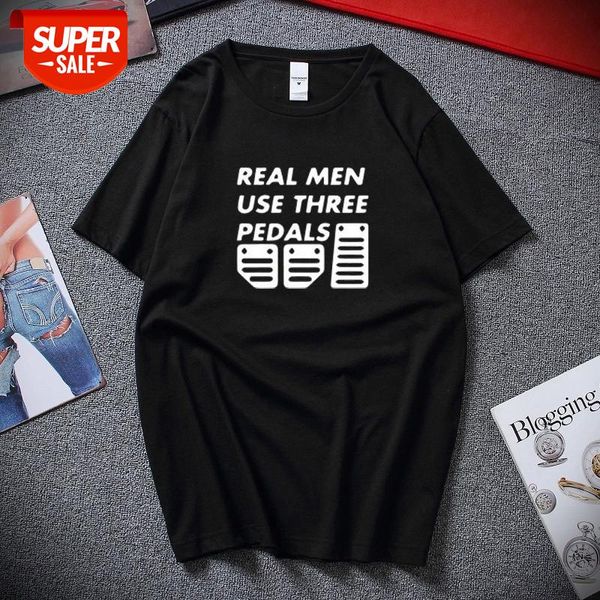 

New Summer Manual Transmission T-shirt Real Cars Dont Shift Themselves Tee Humour Tops High Quality Cotton Short Sleeves T shirt #Us7r, White;black