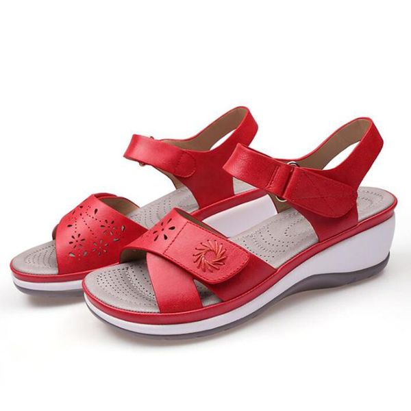 

sandals summer shoes female fashion women's beach round head slope comfortable lightweight casual zy429, Black