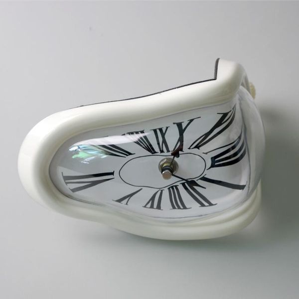 

wall clocks melting right angle clock technology creativity twisted deskart table