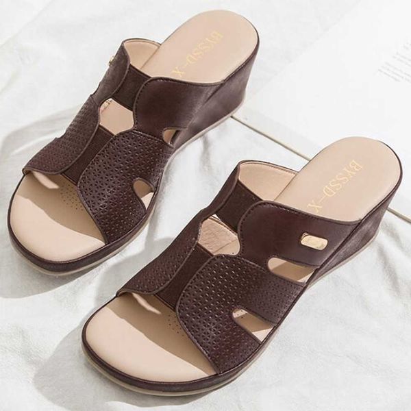 

women sandals open toe comfy wedges slippers ladies casual non-slip indoor summer shoes for qq380 210625, Black