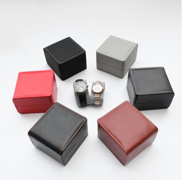 Mode Uhrenbox PU Leder Armbanduhr Display Boxen Armband Schmuck Lagerung Organizer Geschenk Fällen Verpackung 6 Farben