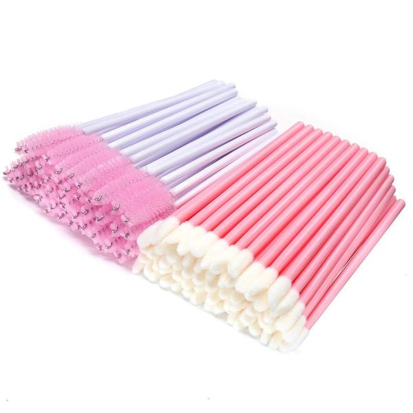 

makeup brushes 500pcs disposable lip wands and mascara wands, lipstick eyelash gloss