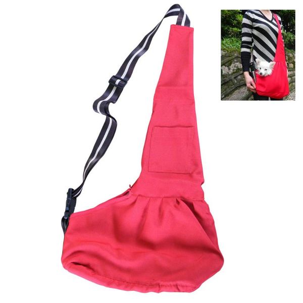 

dog car seat covers durable washable oxford cloth single-shoulder sling bag pet cat carrier - size (red)