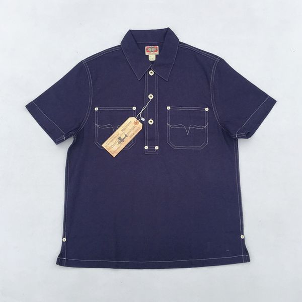 

bob dong cotton linen half button down indigo shirts vintage short sleeve t 2nh1, White