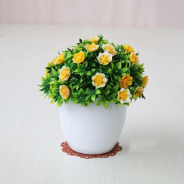 

6 colors artificial fake potted flower plant bonsai outdoor home garden decor 1x